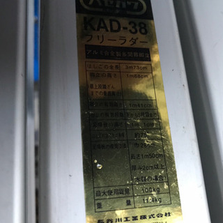 ハセガワ フリーラダー 1台3役 KAD-38の画像