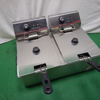 ☆中古品 ダイシン 電気フライヤー FL-DS6 50/60Hz 卓上 6L 2槽式☆