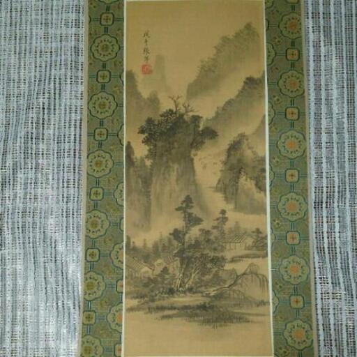 断捨離中＊お値下げ中国絵画アンティーク＊山水＊
