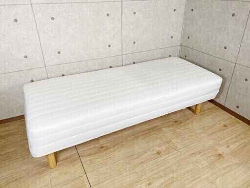 無印良品　シングルベッド　白色