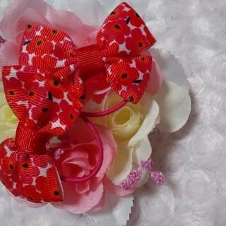 こども用ゴムりぼん🎀「ハンドメイド」の画像