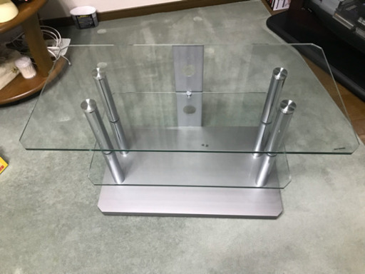 テレビ台　ガラス製　横幅80cm