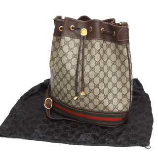 使用感少なめ★本物 GUCCI オールドグッチ 巾着 ショルダー...