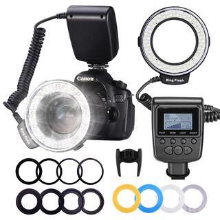 NEEWER カメラ/一眼レンズカメラ用 接写専用 LED 48球 マクロリングライト Canon、Nikonに対応 【並行輸入品】の画像