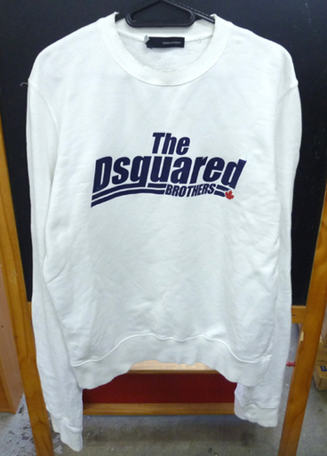 DSQUARED2/ディースクエアード スウェット トレーナー プリントロゴ ホワイト Lサイズ イタリア製 札幌市 白石区 東札幌