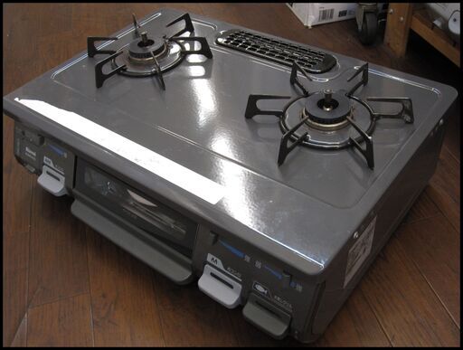 新生活！9900円 リンナイ ガスコンロ 2口 都市ガス 15年製 ホース付