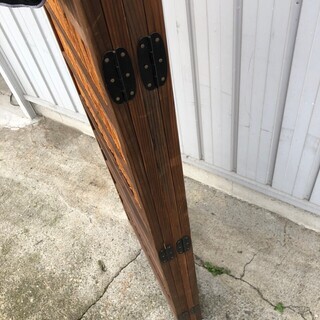 高級 御簾屏風 茶道具 4枚折り 衝立 葦簀屏風 素屏風 パーテーション 間仕切り 建具 和家具の画像
