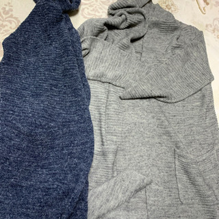 フード付きニットカーディガン　　フリーサイズ　新品　お値下げしました！