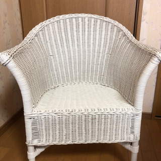 ラタン チェア　テーブル　セットの画像