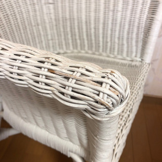 ラタン チェア　テーブル　セットの画像