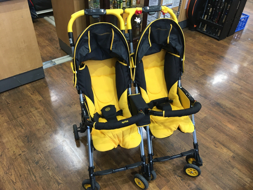 Aprica 双子用ベビーカー ネルコベッドツインズサーモ ペルソナイエロー