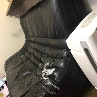 中古ソファ黒2〜3人掛けの画像