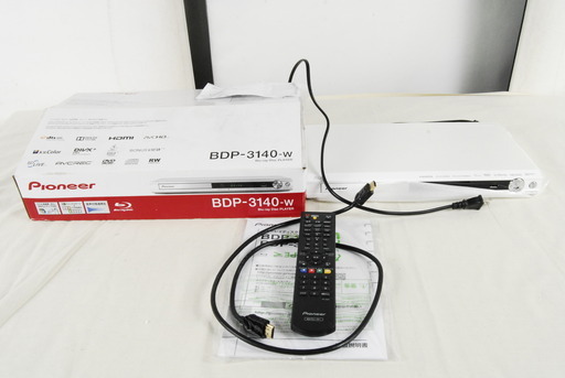 1741 PIONNER パイオニア ブルーレイディスク プレーヤー BDP-3140-W 2015年製 リモコン付 取扱説明書付　アントレ