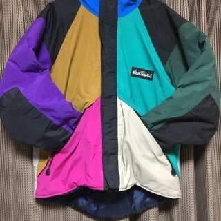 美品WILDTHINGSワイルドシングス JAKET/デナリジャケット BEAMSクレイジーパターン/マルチカラー GORE-TEX仕様プリマロフト