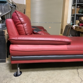 定価12万円！ ニトリ 現行品 本革 カウチソファ ロゾ4LC RED 幅237