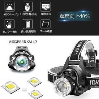 【進化版】Helius LEDヘッドライト USB 充電式 電気出力 の画像