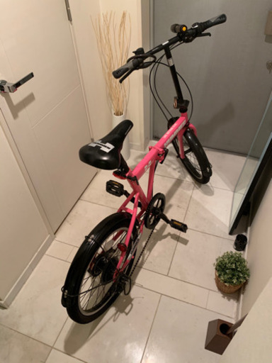 ハマー（HUMMER）折り畳み自転車　ピンク