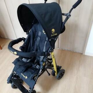 美品！Jeepベビーカーイエローフロントバー付！