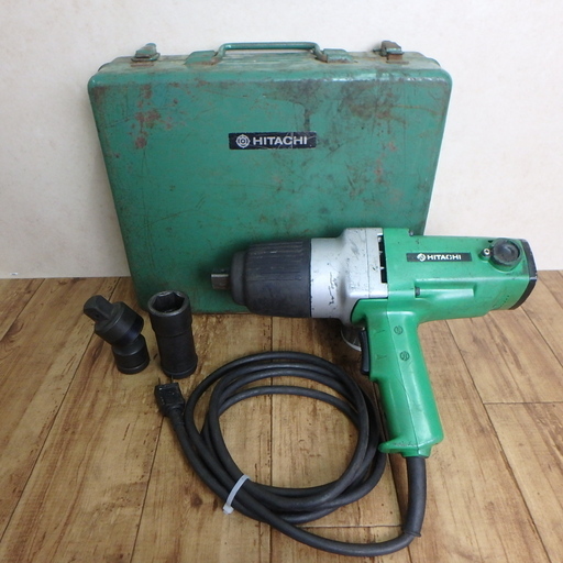 日立 インパクトレンチ WH22 動作確認済み 22mm 100V 電動インパクト ソケット 付属 回転 電動工具 DIY 中古品 宮城