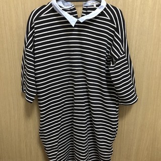 GLOBALWORK　ボーダーワンピースL