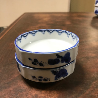 唐子模様の小皿の10枚セット