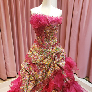 濃ピンク♡カクテルドレスの画像