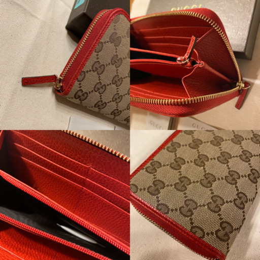 ★新品★GUCCI グッチ 長財布 ベージュ柄 ラウンドファスナー★