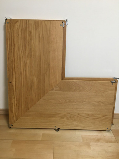 無印良品　ユニットシェルフ　棚板　コーナータイプ　オーク材　二枚