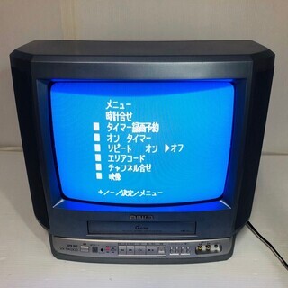 AIWA aiwa 14インチ テレビデオ ブラウン管テレビ VHSビデオ ジャンク》14インチ テレビデオ VHSビデオー体型 AIWA 地デジ