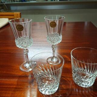 クリスタルカット、ロック&ワイングラスの画像