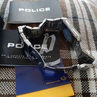 男性腕時計 POLICE スクェアタイプ ブルー盤の画像