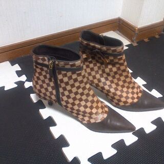 ルイヴィトン　ダミエ　　ショートブーツ　size　３７M　　