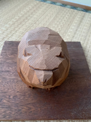 ＠間も無く出品終了@柴崎　重行作　木彫熊