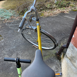【譲渡済】自転車(イエロー) 空気入れ付きの画像