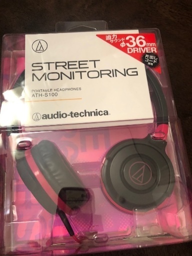 オーディオテクニカ ポータブルヘッドホン ＡＴＨ‐Ｓ１００　ＢＰＫ　（ブラックピンク）