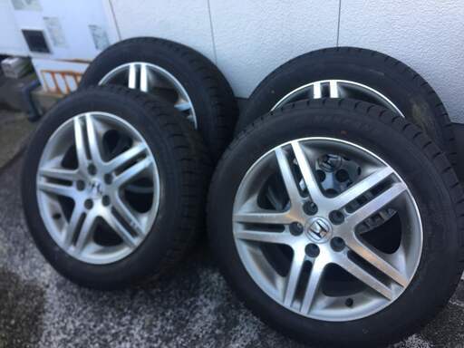 【バリ山】オデッセイRA8アブソ純正ホイール+スタッドレス215/55R17