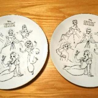 美品 ディズニープリンセス 皿 ２枚セット