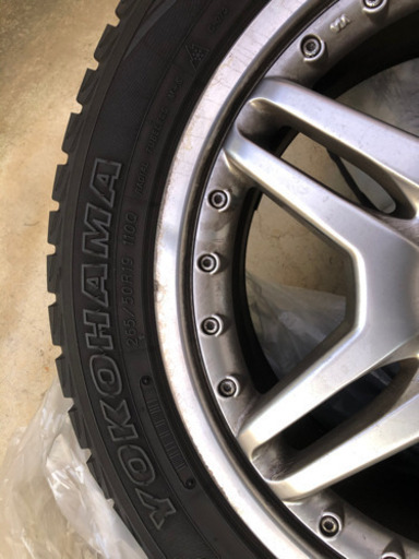 スタッドレスタイヤ、ホイール、4本セット。ベンツML350、265/50 R19 タイヤ5分山
