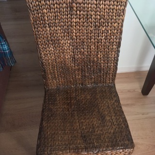 (チェア4脚セット)ウォーターヒヤシンス ダイニングチェアセット　アジアン バリ風の画像