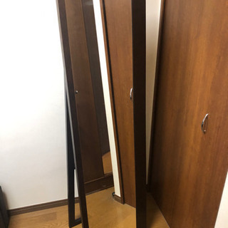 家具2点セット(キャビネット&姿見鏡)