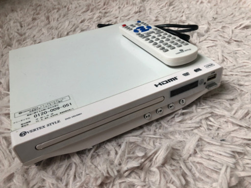 【中古】HDMI USB対応 DVDプレーヤー VERTEX製 フルセット！