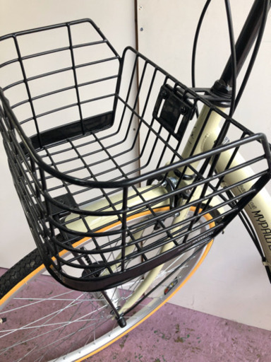 ⚫️⚫️⚫️MYPALLAS.26インチ 折り畳み、珍しい、オートライト 新品同様、6段変速付、籠付