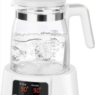 電気ケトル 24h恒温 調乳ポット ガラス 1.2L 大容量 温...
