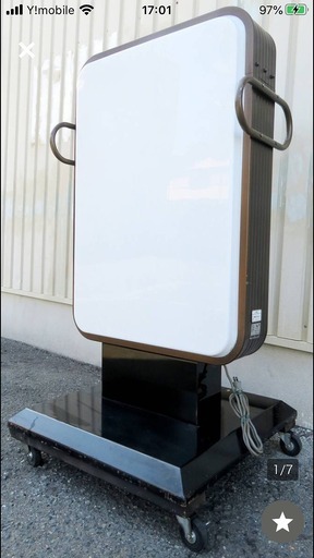 立山工業《大型自立型蛍光置き看板》キャスター付　店舗用品