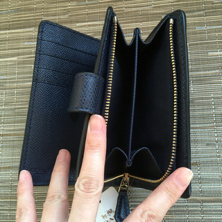 コーチ　財布　ネイビー　二つ折り　新品　未使用の画像