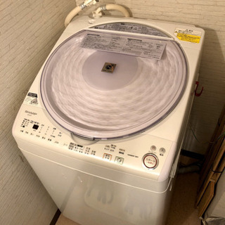 2012年製 シャープ 洗濯乾燥機 タテ型 7kg ブルー ES...