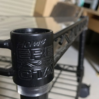 Home ERECTA ホームエレクター 飾り棚 テレビ台 幅106×奥行45×高さ35㎝ ブラック ローテーブル メタルラック キャスター付き 中古の画像