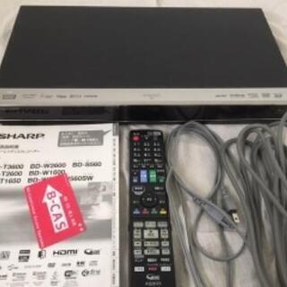 SHARP:AQUOSダブル録画Blu-rayレコーダー