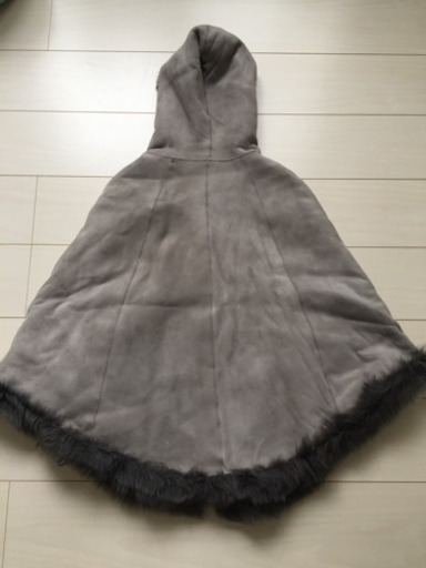リアルムートン リバーシブルポンチョ 美品です