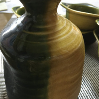 瀬戸織部焼酒器セット　小林利山作の画像